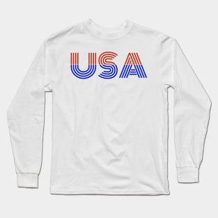 4th of July independence day design with stripe font Long Sleeve T-Shirt